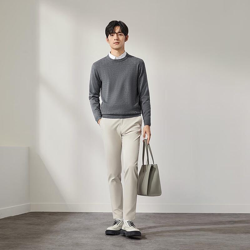 Septwolves Men's Round Neck Knit Sweater
