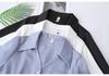 2026 Spring Plus Size Women's V-Neck Long Sleeve Pleated Cardigan Top