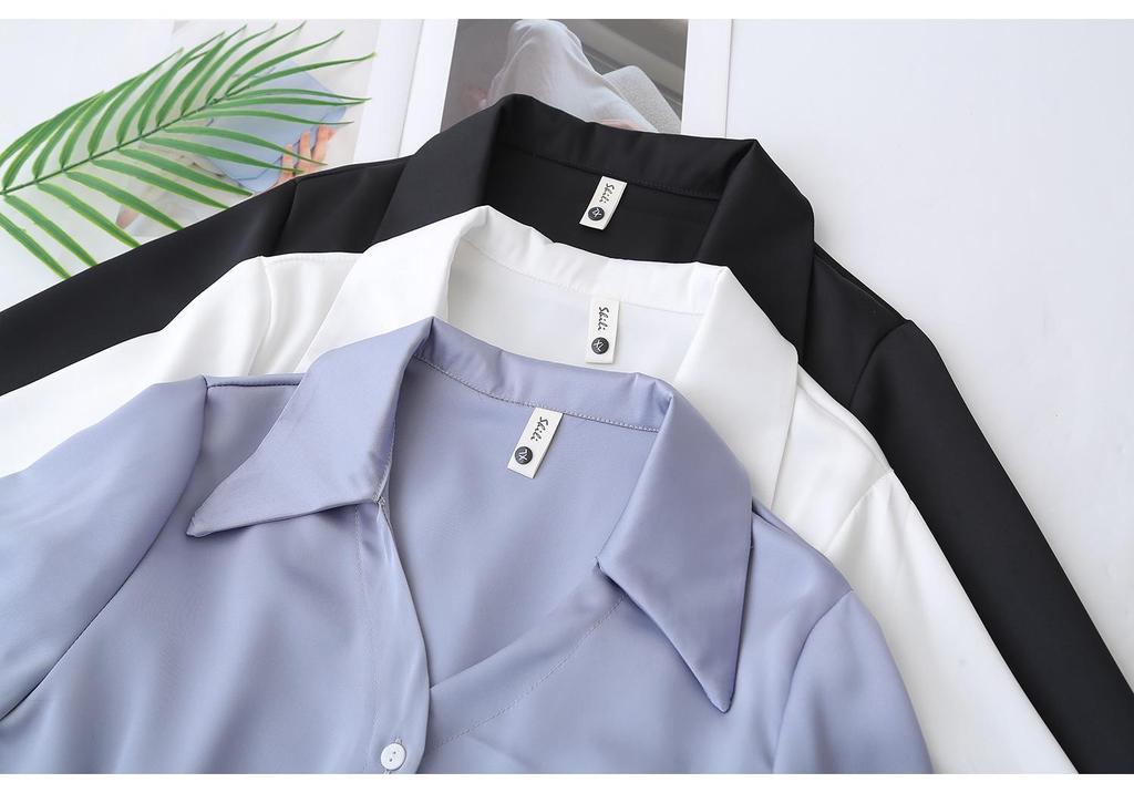 2026 Spring Plus Size Women's V-Neck Long Sleeve Pleated Cardigan Top