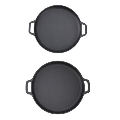 Poêle à crêpes plate antiadhésive à chauffage uniforme en fonte épaissie pour cuisine