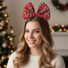 Cute Bowknot Hair Hoop Shiny Christmas Headwear  Merry Christmas Decorations