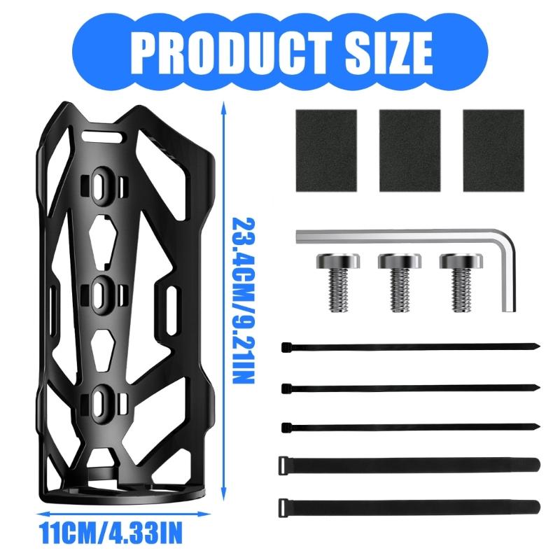 Bicycles Cargo Cage, Bike Front Fork Cage with Fixing Strap, Watertight Bicycles Fork Mount Cycling Water Bottle Cage