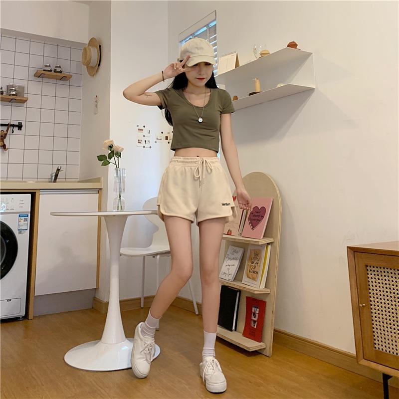 High Waist Shorts Women Summer Loose Slim Casual Wear Sports Black Wide Legs High Waist Home Pajama Pants