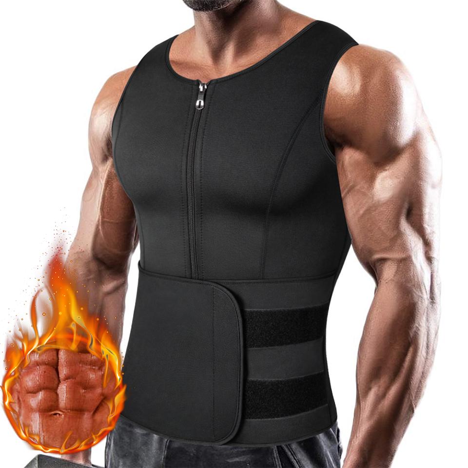 

Для мужчин талии тренер жилет корсет для похудения Body Shaper неопреновый костюм для сауны толстовка компрессионная майка тренировки майки Корректирующее белье