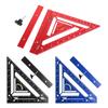 Rafter Square Tool Aluminum Alloy Triangular Ruler Protractor Carpenter Square with Jig Block for Wo