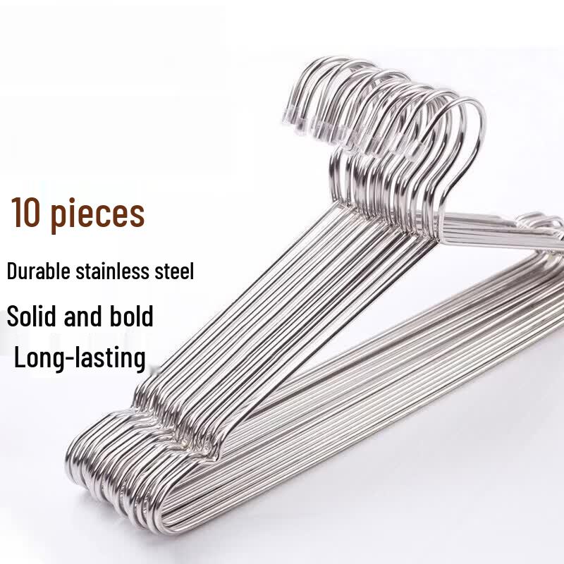 Stainless Steel Clothes Hangers (10-Pack)