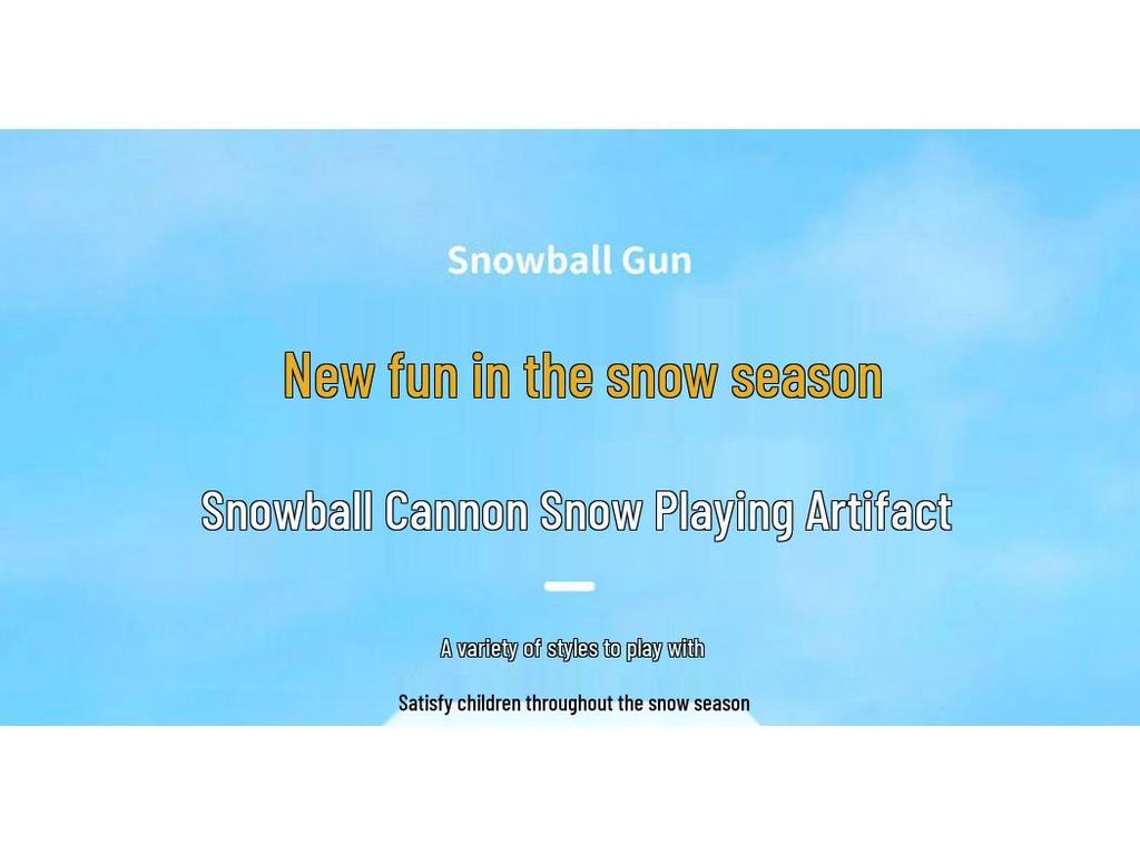 Snowball Launcher: Winter Snow Play Tool and Pellet Gun for Snowball Fights