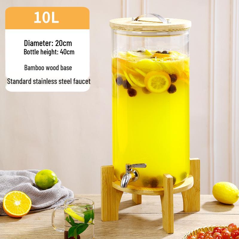 Heat-Resistant Fruit Wine Bottle with Faucet, Ideal for Plum Soaking, Grape Winemaking, and Beverage Brewing At Home