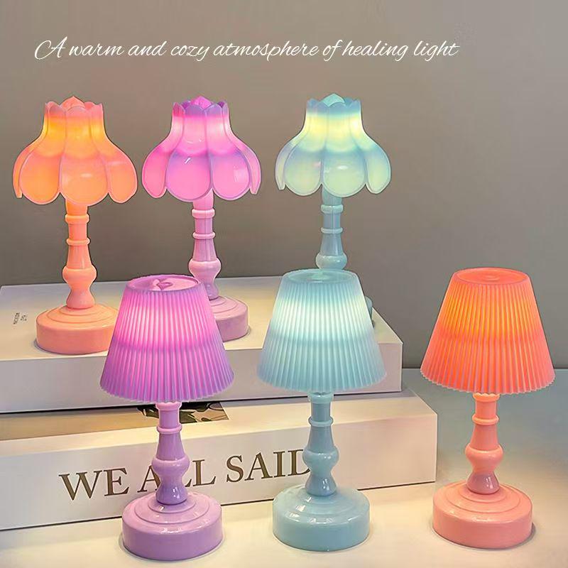 Retro Creative Small Bedside Lamp - Night Light & Desktop Decor, Perfect Birthday Gift