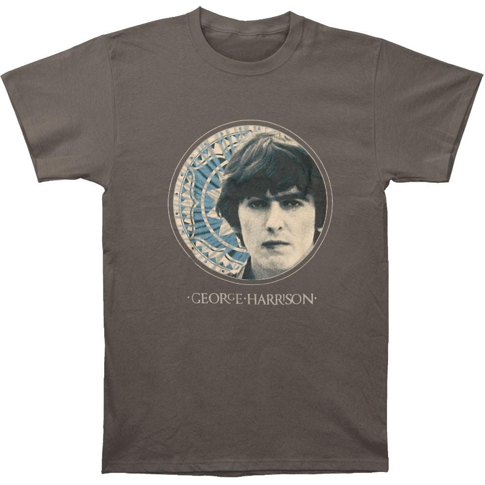 Men s George Harrison Circular Portrait T-shirt X-Large Charcoal XXL