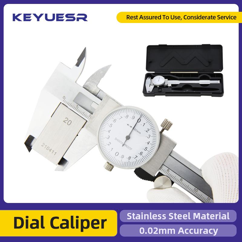 Vernier Caliper With Meter Dial Calipers Metal gauge Micrometer Ruler Metal Caliper Stainless Steel Gauge Depth Measuring Tools