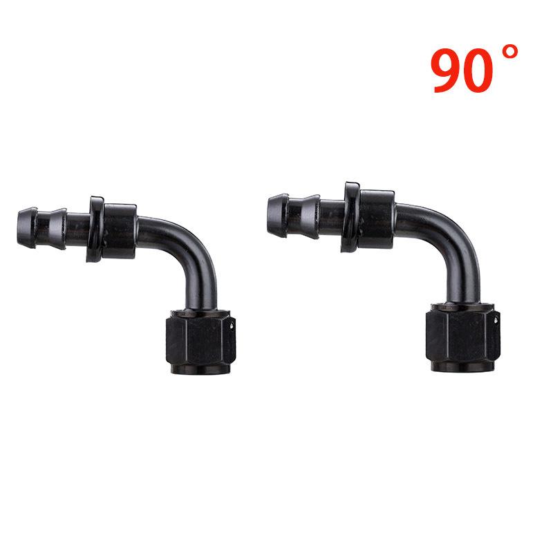 0° 45° 90° 180 Degree Internal Thread Rotatable Push Lock Hose End Fitting AN4 AN6 AN8 AN10 AN12 Push-on Hose Connector