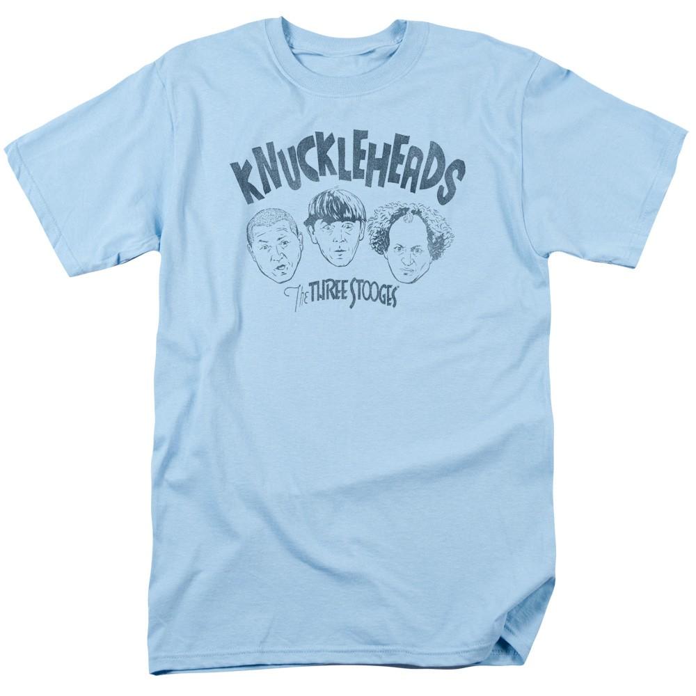 Three Stooges - Knuckleheads - Adult Unisex Short Sleeve T-Shirt - Blue L