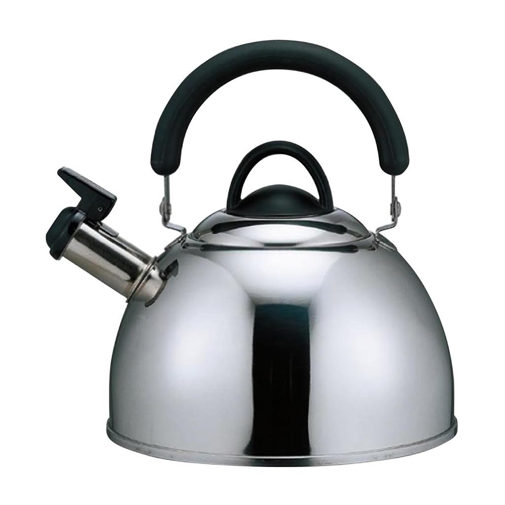 Kai Corporation KAI Whistle Induction and Gas Made in Cheftron DY5056 Kettle, 2.5L, Compatible, Japan, Rust-Resistant, Silver,
