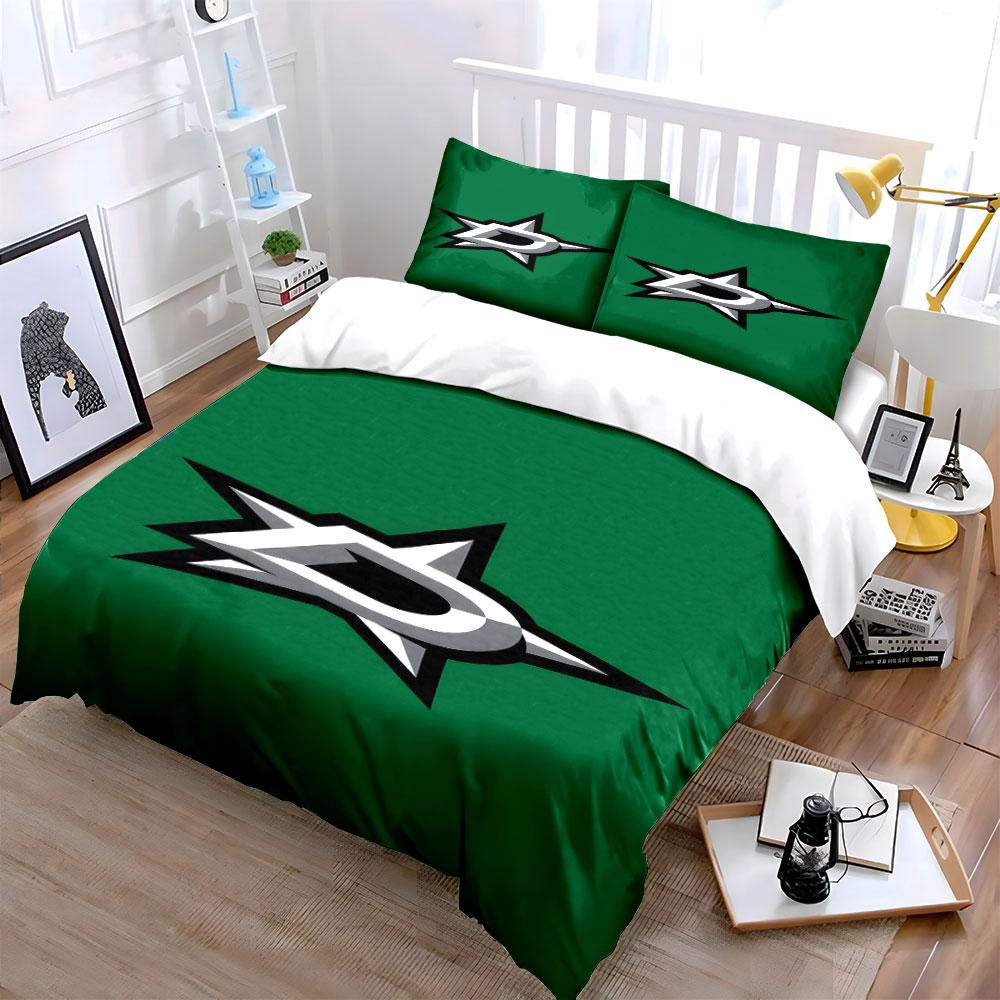 Green Background with D-Star Logo Design Print Bedding Set Duvet Cover Pillowcases (1* Duvet Cover 2* Pillowcases Do Not Include Comforter)