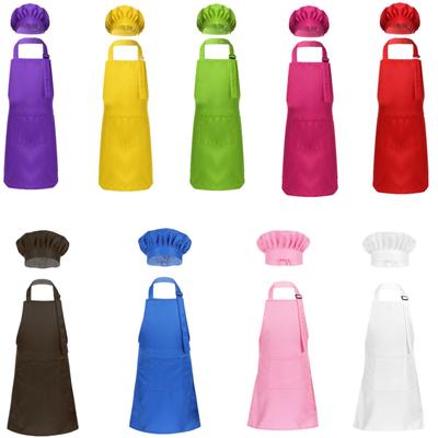Kinder Jungen Mädchen Kochmütze Schürze Set Kinder Küche Latzschürzen Küche Kochen Backen Training Tragen Kostüm