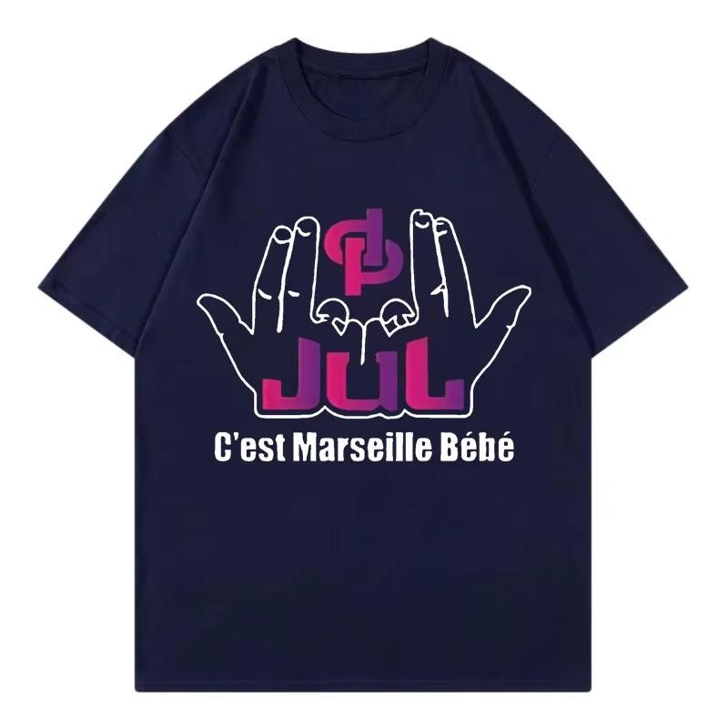 

French Rapper Jul Cest Marseille Bébé Graphic T Shirts Fashion Hip Hop Y2k Clothing Tshirt 2026 New Summer Pure Tshirt Unisex 4XL