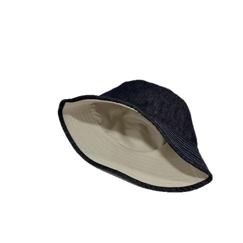 Double-sided Denim Bucket Hat Light Board Sun Hat Women's Senior Sense of Vacation, Basin Hat Sun Protection, Sun Hat