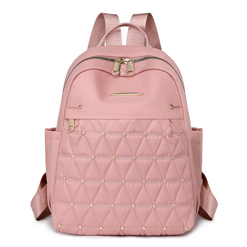 Rhomboid Stickerei Rucksack Damen Rucksack Große Kapazität Wasserabweisender Reiserucksack