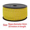50M Camping Tent Rope, Outdoor Guy Lines, 4mm Thickness, Reflective Rope Wind for Fishing