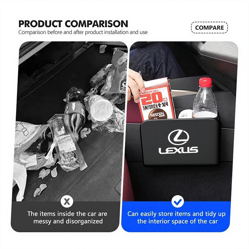 lexus Car Leather Storage Box Sorting Organize Bag Accessories For Lexus F SPORT ES RX NX LS UX LM LX GX LC RZ IS CT GS RC HS SC