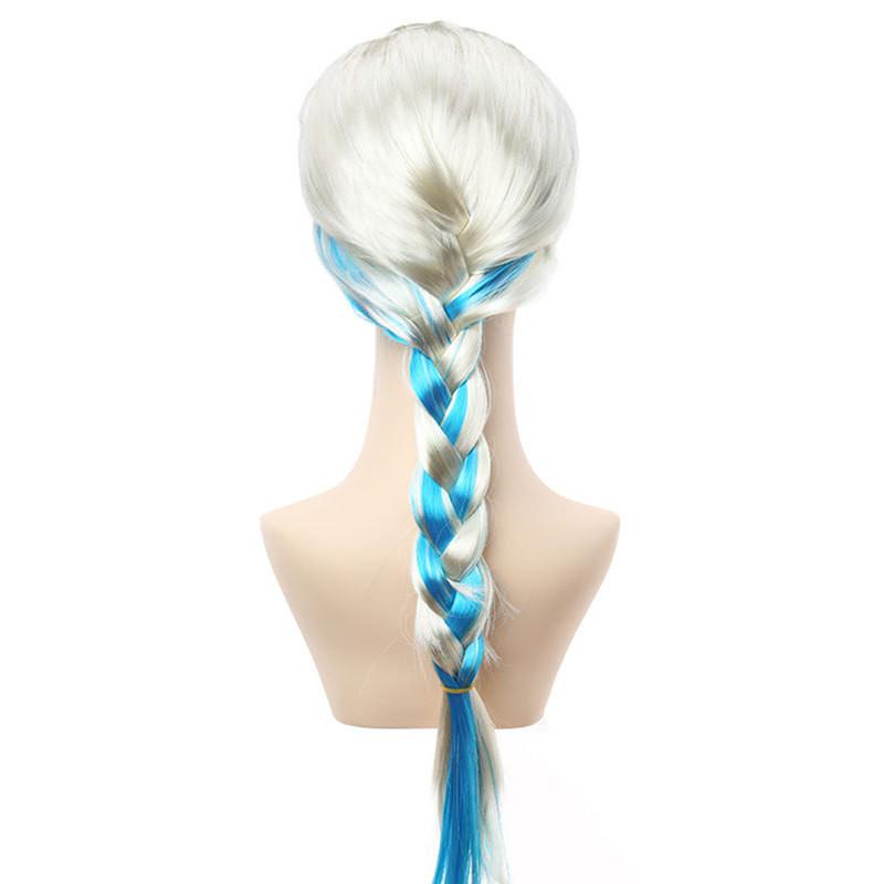 Charming Elsa Princess Wig For Kids With Enchanting Snowflake Braid Design Perfect For Dress Up And Performance
