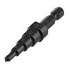 3-12mm 4-12mm 4-20mm Hole Step Drill Bit 3Pcs Black