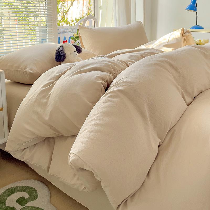 2025 All-Season Home Textile Bedding Set: Bed Sheet, Duvet Cover, Quilt Cover for Student Dorms - 3-Piece Set