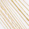 2Meter No Fade Stainless Steel Gold Color Round Link Chains DIY Chain for Necklace Bracelet Waist Eyeglass Chain Jewelry Finding