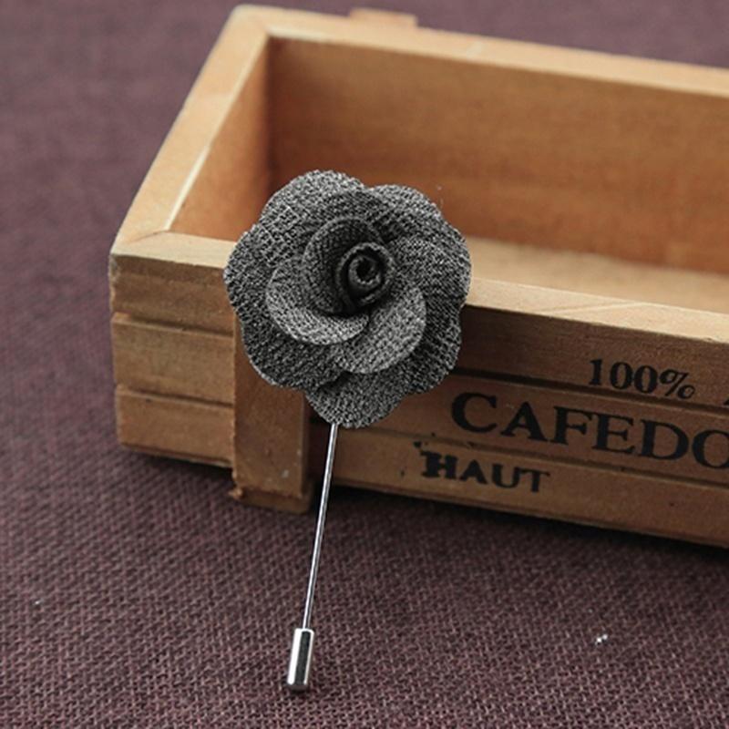Lapel Flower Daisy Handmade Boutonniere Stick Brooch Pin Men's Accessories