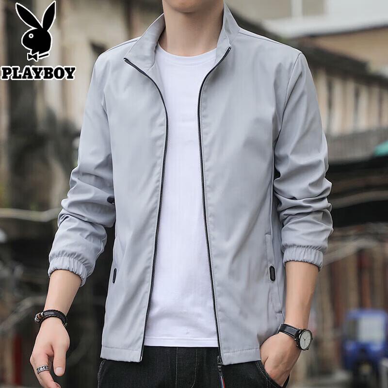 Playboy Men s Stand Collar Casual Jacket L