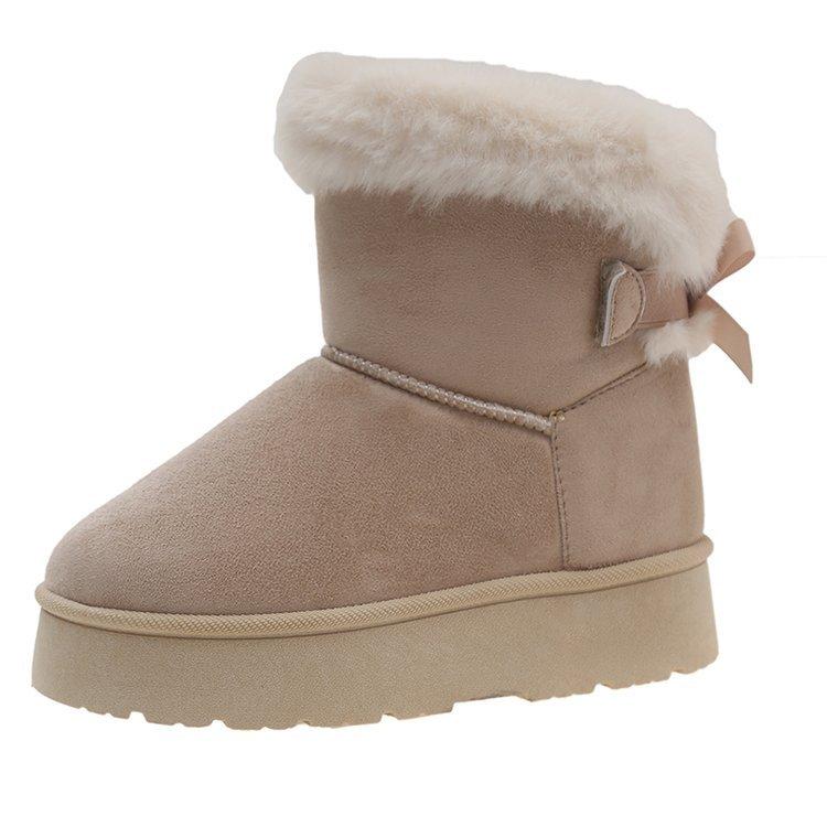 Winter New Thick-soled Velvet Thickened Snow Boots for Women, Large Size Warm Towel, Short Boots, Cotton Shoes for Women