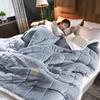 Cozy Three-Layer Flannel and Sherpa Blanket for Autumn and Winter