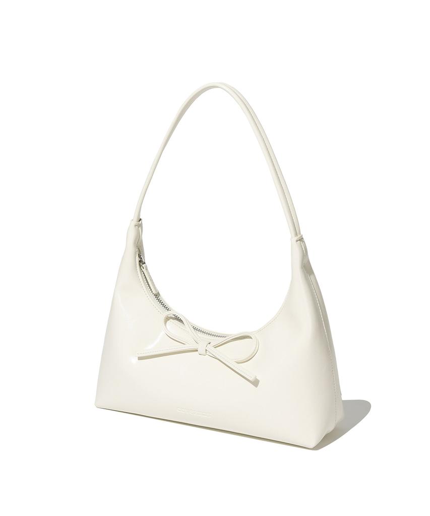 Covernat Woman Clover Heart Ribbon Tote Bag Ivory