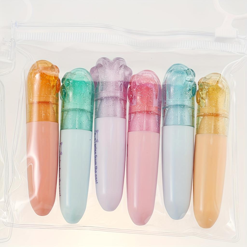 Cute Cartoon Cat Highlighter School Office Stationery Student Drawing Supplies Kawaii Ice Cream Mini Marker Pen