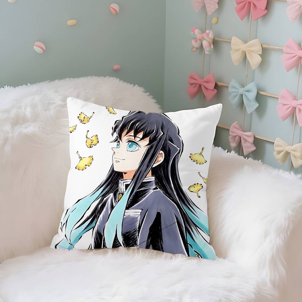 TTokitous MMuichirous Case Plush Fabric Soft Pillowcase Double Sided Print Cushion Cover Household Gifts