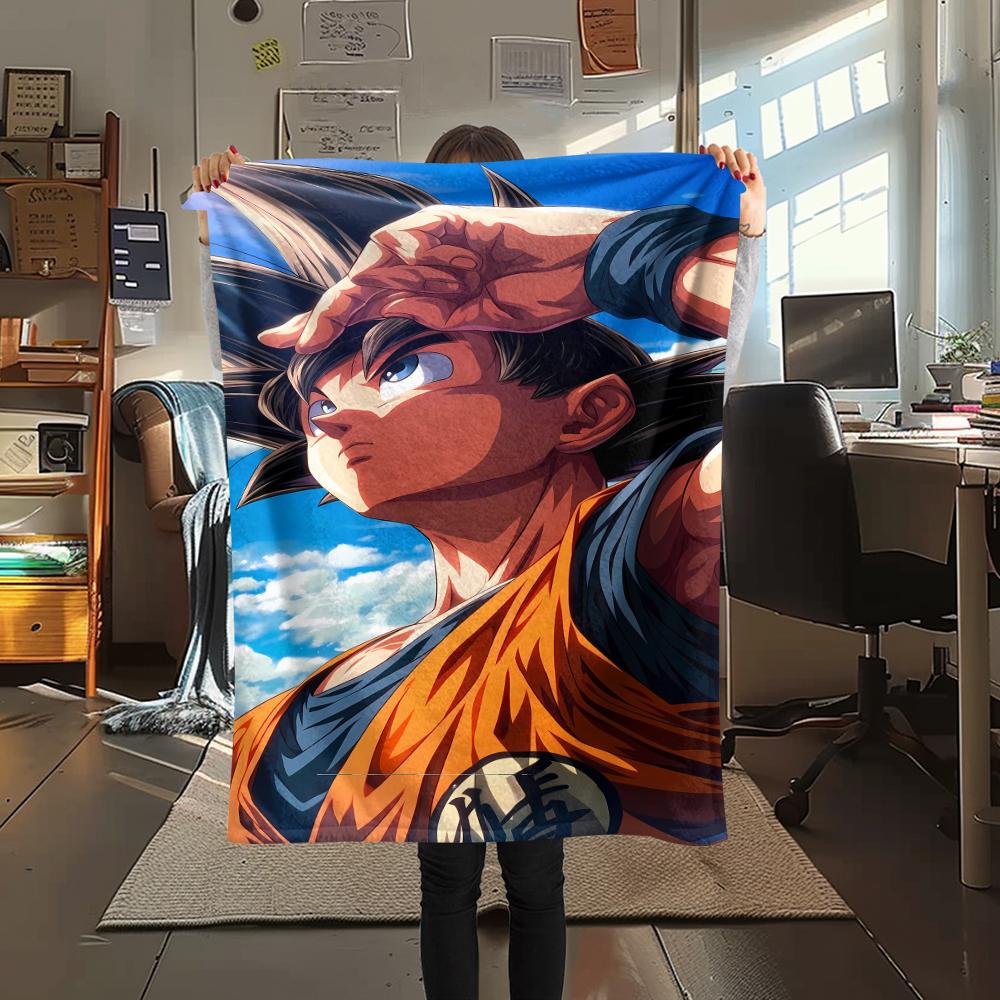 Dragon Ball Characters Print Flannel Blanket,High Quality Comfortable for All Seasons,Home Decor,Warmth and Comfort,Perfect for Christmas Gifts