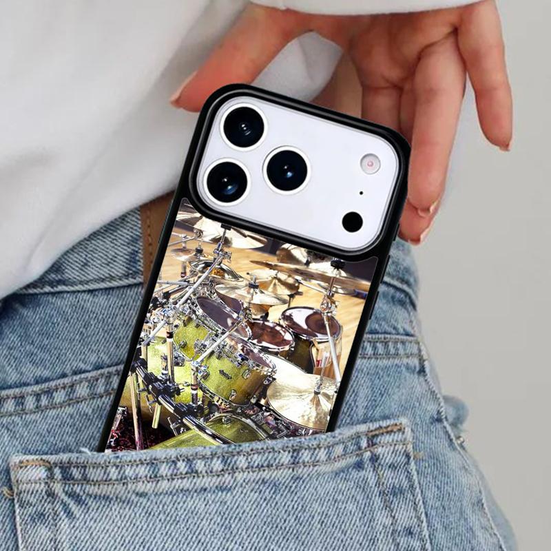 Drum Drummer Music DJ Soft Phone Case for iPhone 16e 15 14 13 12 17 Pro Max Plus Air 17pro Cover Coque