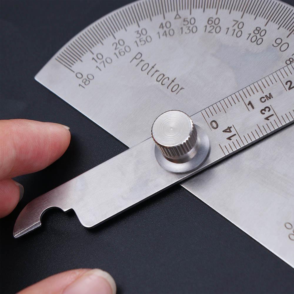 Rotary Stainless Steel Caliper Round Head Goniometer Adjustable Protractor Protractor 180 Degree Protractor Angle Ruler