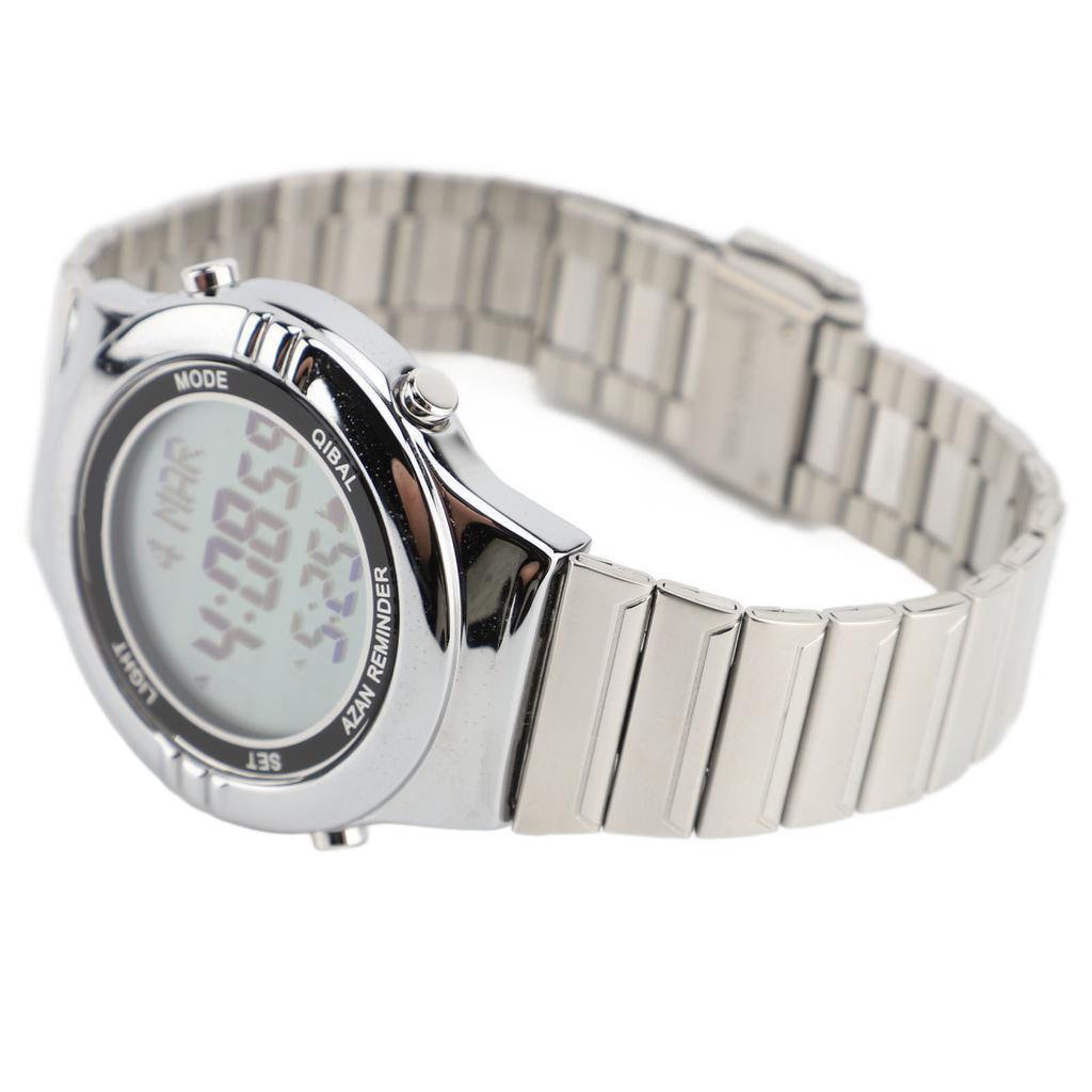 Men Multifunctional Electronic Watch Water Resistant Outdoor Sports Watch LED Digital Display Stainless Steel Wrist Watch for Men