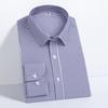 Men's Long Sleeve Bamboo Fiber Formal Shirt - White & Blue, Stretchable, Plus Size Available