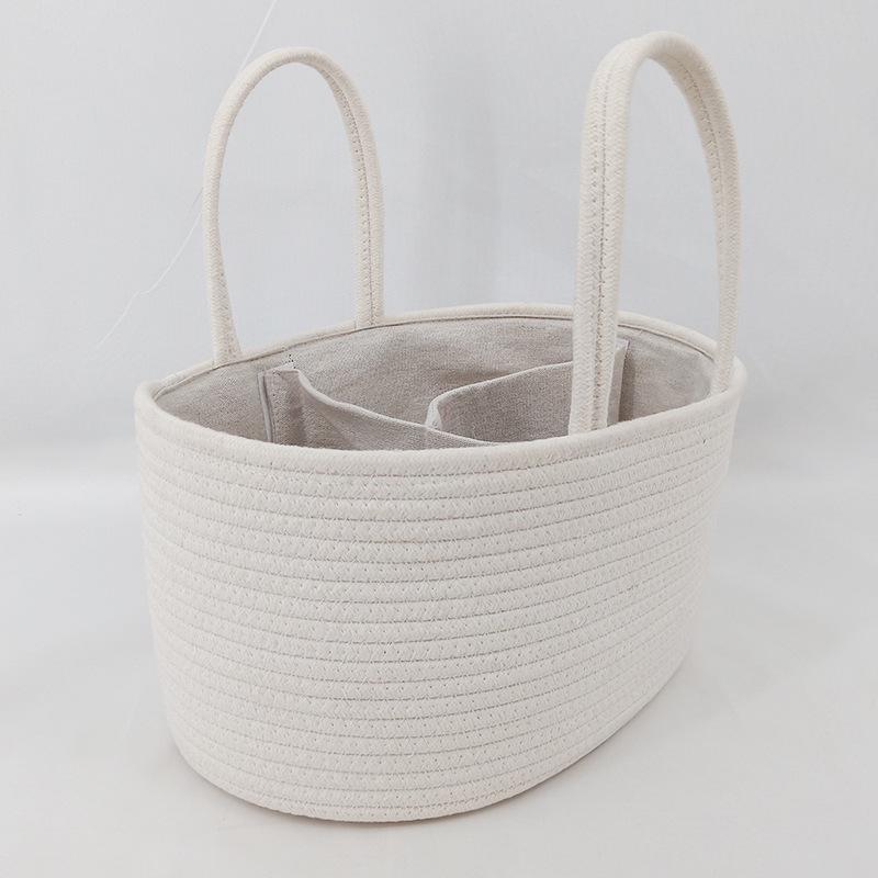 Large Capacity Baby Supplies Storage Basket with Handle