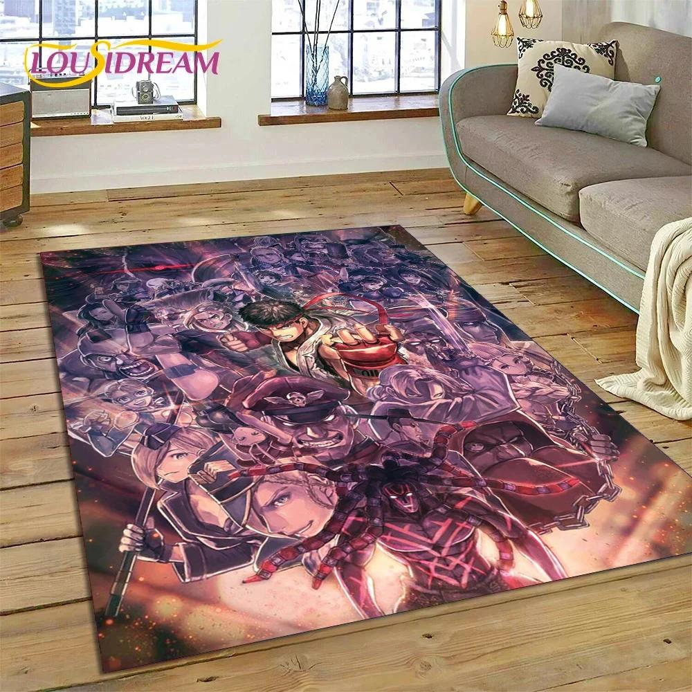 Lastest Retro Game Street Fighter SF Carpet for Living Room Bedroom Home Decor,Floor Mat Non-slip Decoration for Sofa Doormat