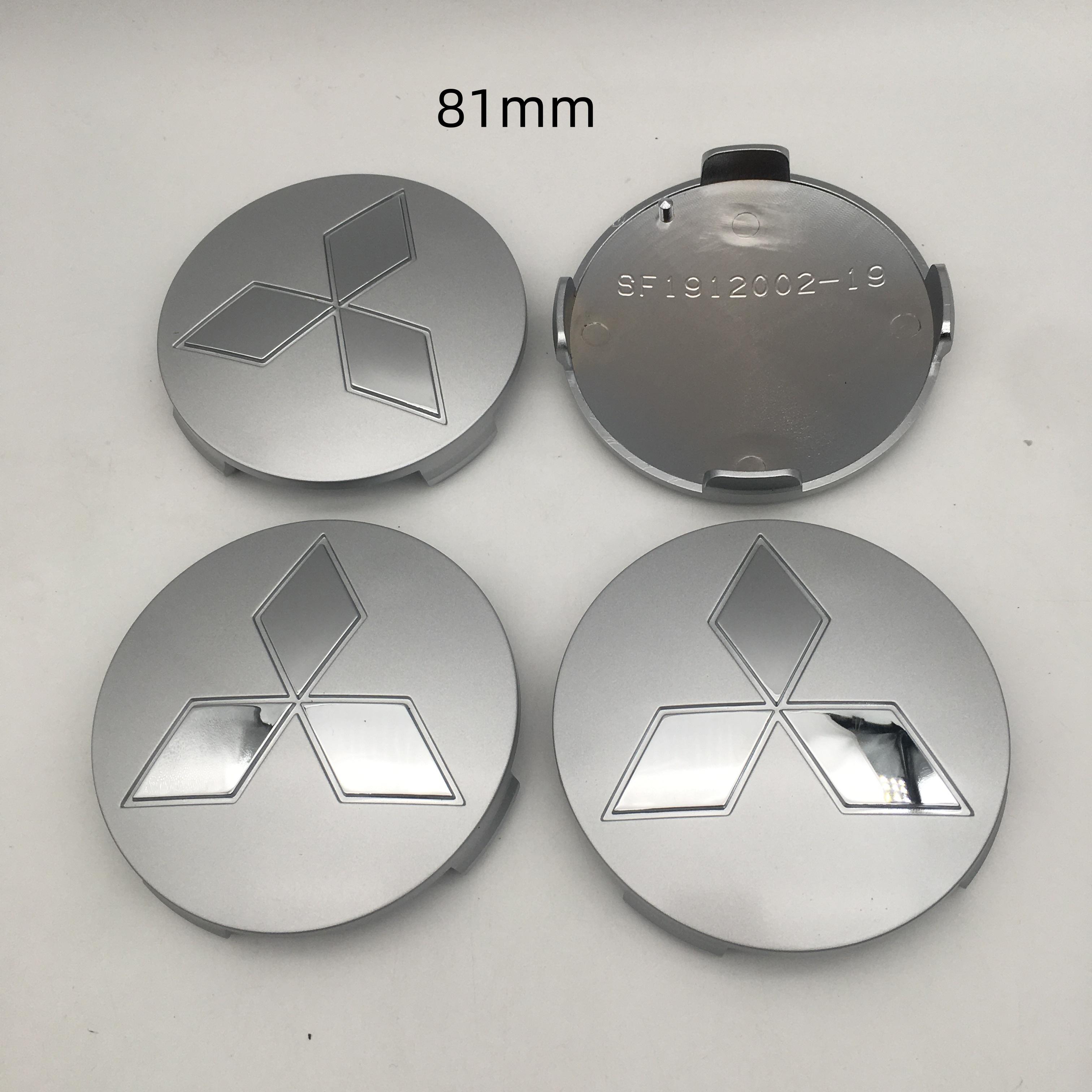 

4pcs 3D 60mm 81mm for Mitsubishi Car Wheel hub emblem Center Cap Badge covers sticker Decals styling auto Accessories