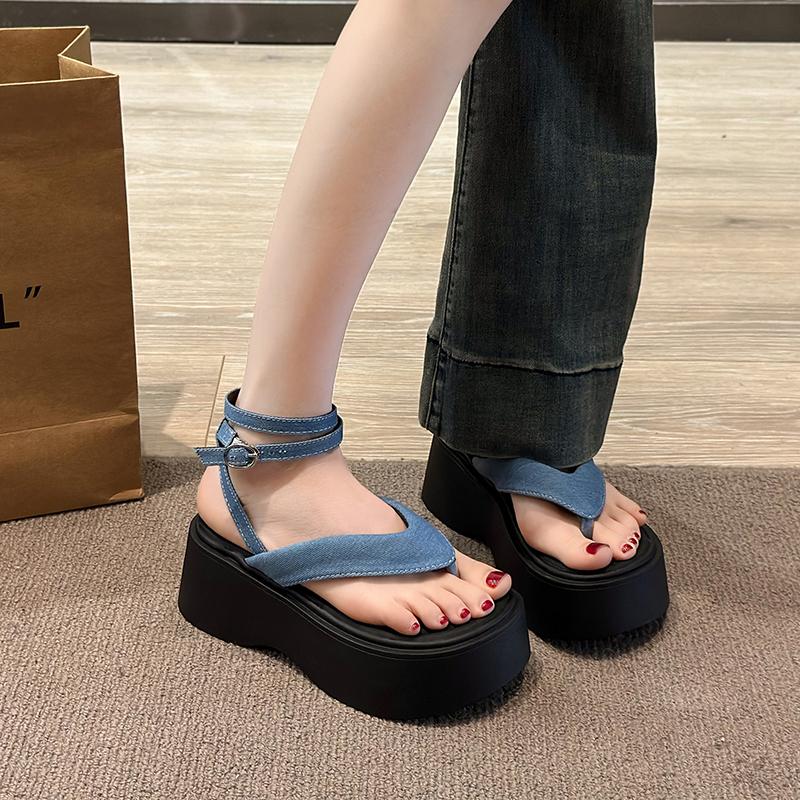 Fashion Summer Women Platform Wedges Heel Sandals Fashion Clip Toe Ladies Elegant Party Dress Gladiator Sandalias