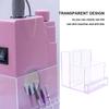 Plastic Nail Bits Grinder Storage Rack Transparent 3 Row 10 Holes Empty Machine Organizer Drill Machine Organizer Stand Display
