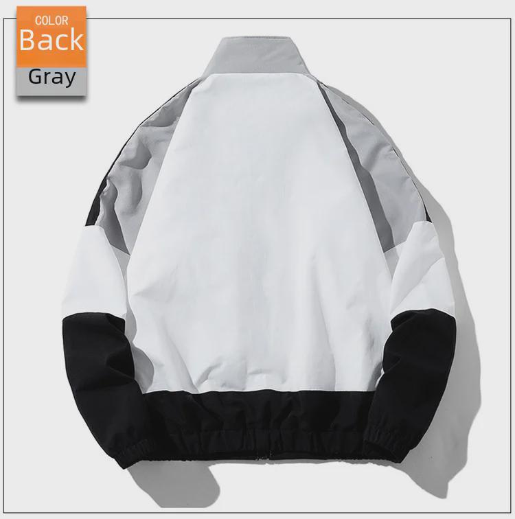 Men's Color Block Casual Sports Jacket - Versatile Spring & Autumn Coat