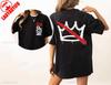 Crown No Kings 2 Sided Tshirt Political Anti Maga Protest Shirts High Quality Cotton Tops Tee Graphic Shirt Short Unisex Adult