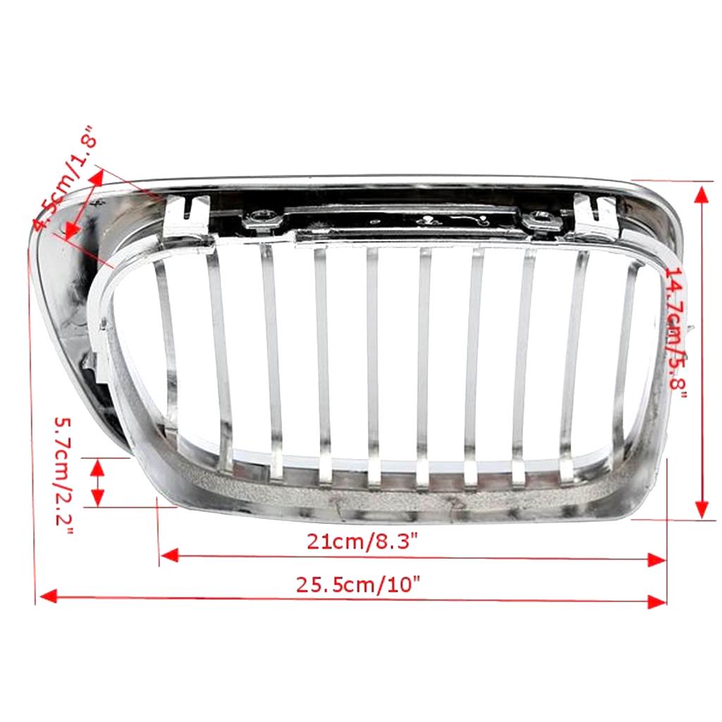 2 Stück Chrom Frontnieren-Grill für E46 M3 325Ci 3er Serie 2-türig 99-06