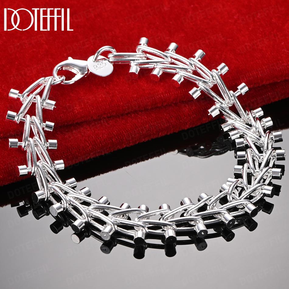 925 Sterling Silver Wedding Jewelry Geometric Gift Bracelet